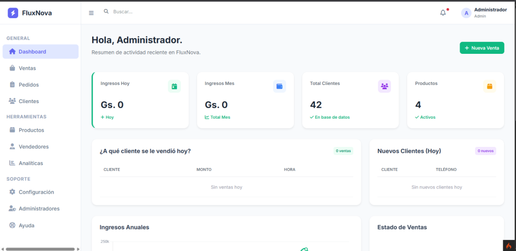 Flux Nova Plataforma Web
